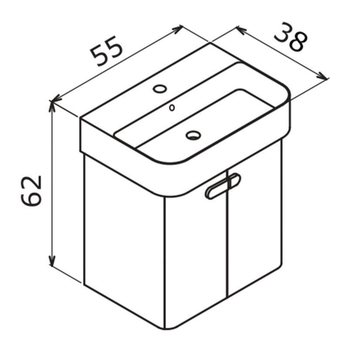 Skrinka pod umývadlo ORBIT 2 biela 4
