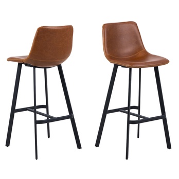 Barová stolička OREGON svetlohnedá/čierna 2