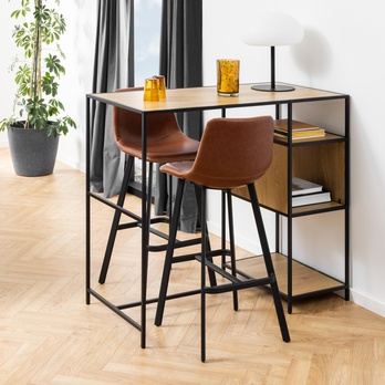 Barová stolička OREGON svetlohnedá/čierna 8