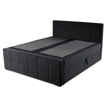 Posteľ s matracom ORES 1 tmavosivá, 140x200 cm 2