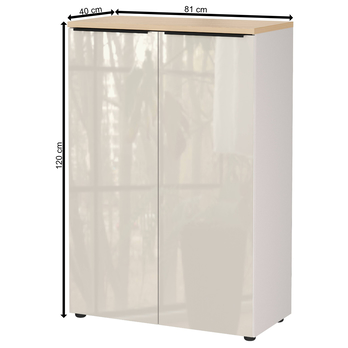 Komoda  ORGON I kašmírová/dub lindberg 3