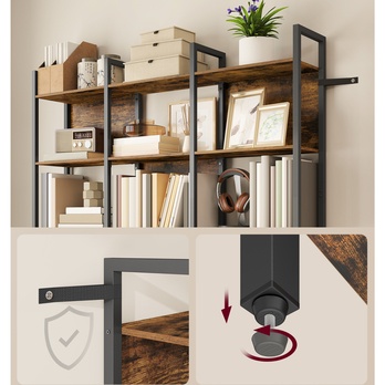 Regál ORIVE 3 hnedá/antracitová 3