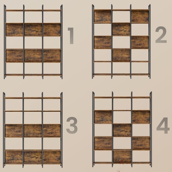 Regál ORIVE 3 hnedá/antracitová 4