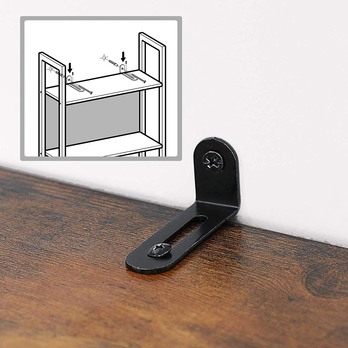 Regál ORIVE čierna/hnedá 5