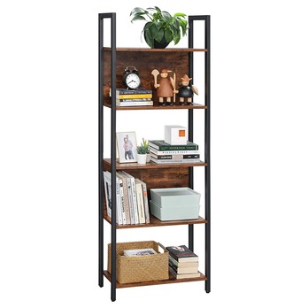 Regál ORIVE čierna/hnedá 6