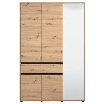 Šatníková skriňa ORK III dub artisan/čierna 3