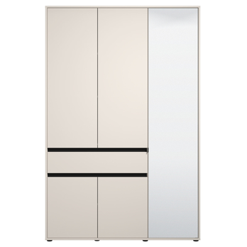 Šatníková skriňa ORK III kašmírová/čierna 3