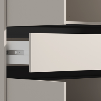 Šatníková skriňa ORK III kašmírová/čierna 4