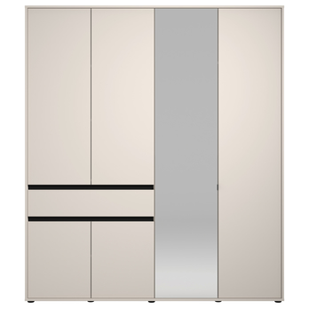 Šatníková skriňa ORK V kašmírová/čierna 3