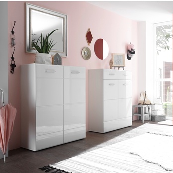 Skrinka na topánky  ORLANDO II biela 1