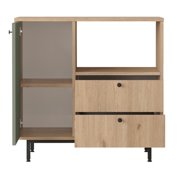 Kuchynská skrinka ORMAR 1 dub/zelená 2