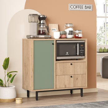 Kuchynská skrinka ORMAR 1 dub/zelená 3