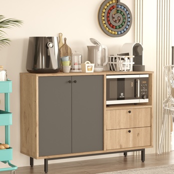 Kuchynská skrinka ORMAR 2 dub/antracitová 3