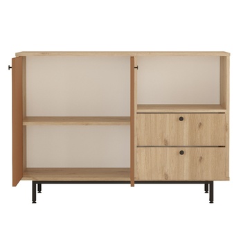 Kuchynská skrinka ORMAR 2 dub/červená 2