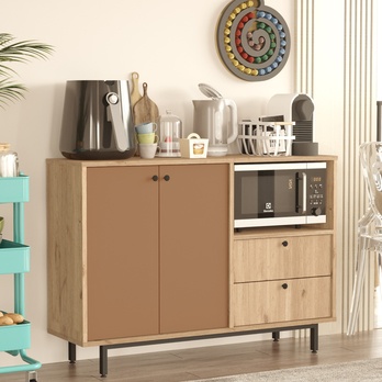 Kuchynská skrinka ORMAR 2 dub/červená 3