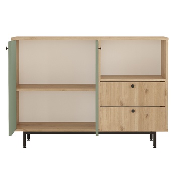 Kuchynská skrinka ORMAR 2 dub/zelená 2