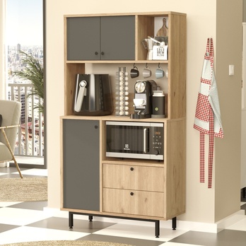 Kuchynská skrinka ORMAR 3 dub/antracitová 3