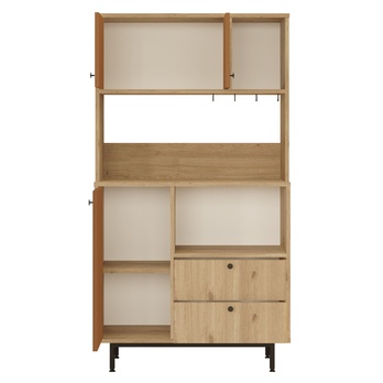 Kuchynská skrinka ORMAR 3 dub/červená 2