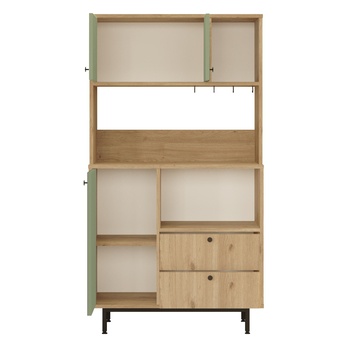 Kuchynská skrinka ORMAR 3 dub/zelená 2