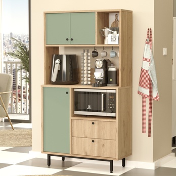 Kuchynská skrinka ORMAR 3 dub/zelená 3