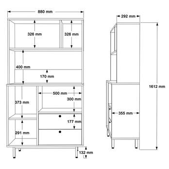 Kuchynská skrinka ORMAR 3 dub/zelená 4