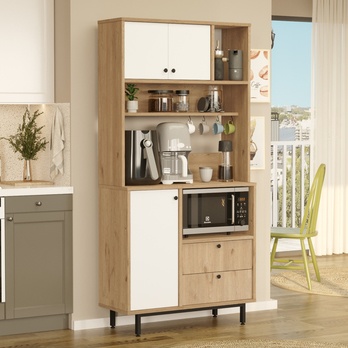 Kuchynská skrinka ORMAR 4 dub/biela 3