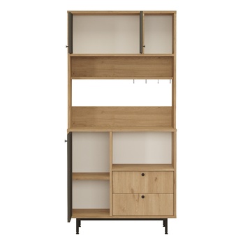 Kuchynská skrinka ORMAR 4 dub/antracitová 2