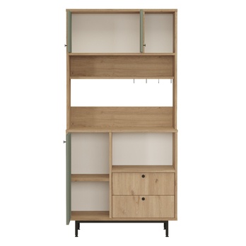 Kuchynská skrinka ORMAR 4 dub/zelená 2