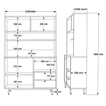Kuchynská skrinka ORMAR 5 biela 4