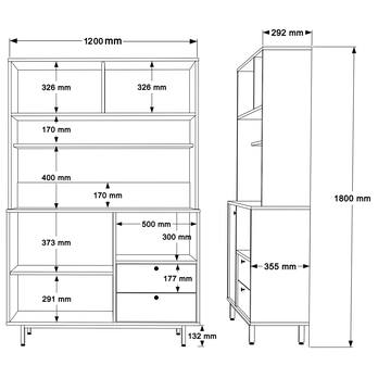 Kuchynská skrinka ORMAR 5 dub/biela 4