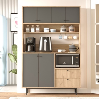 Kuchynská skrinka ORMAR 5 dub/antracitová 1