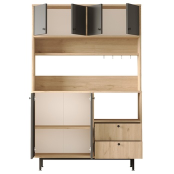 Kuchynská skrinka ORMAR 5 dub/antracitová 2