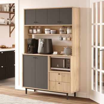 Kuchynská skrinka ORMAR 5 dub/antracitová 3