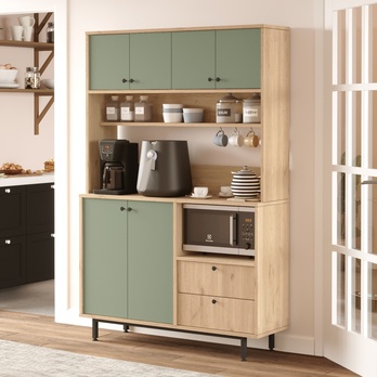 Kuchynská skrinka ORMAR 5 dub/zelená 3