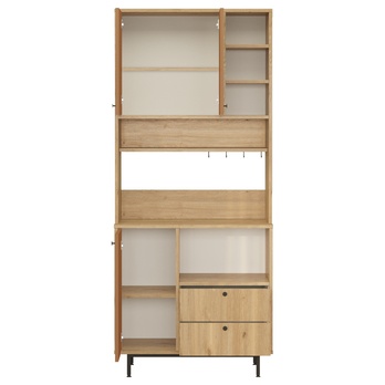 Kuchynská skrinka ORMAR 6 dub/červená 2