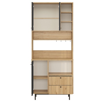 Kuchynská skrinka ORMAR 6 dub/antracitová 2