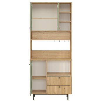 Kuchynská skrinka ORMAR 6 dub/zelená 2