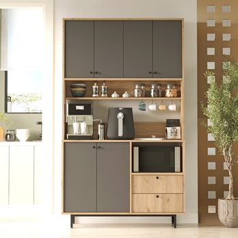 Kuchynská skrinka ORMAR 7 dub/antracitová 1