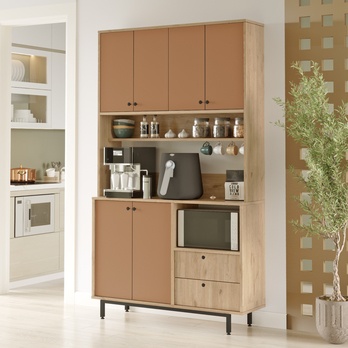 Kuchynská skrinka ORMAR 7 dub/červená 3