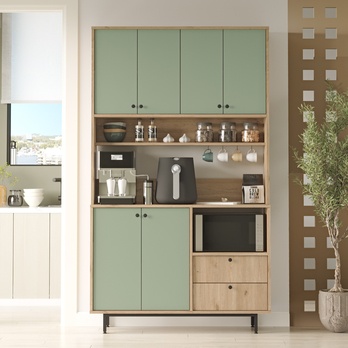 Kuchynská skrinka ORMAR 7 dub/zelená 1