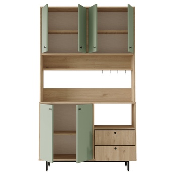 Kuchynská skrinka ORMAR 7 dub/zelená 2