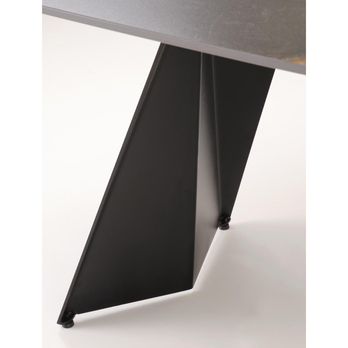 Jedálenský stôl ORMONA čierny mramor/čierna 6