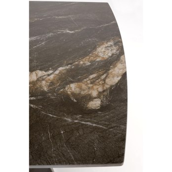 Jedálenský stôl ORMONA čierny mramor/čierna 7