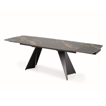 Jedálenský stôl ORMONA čierny mramor/čierna 2