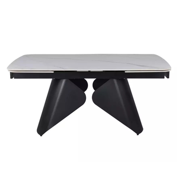 Jedálenský stôl ORMONDU biela/čierna 3