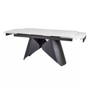 Jedálenský stôl ORMONDU biela/čierna 4