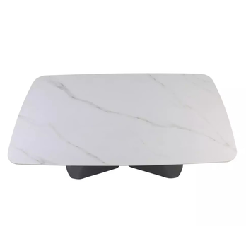 Jedálenský stôl ORMONDU biela/čierna 5