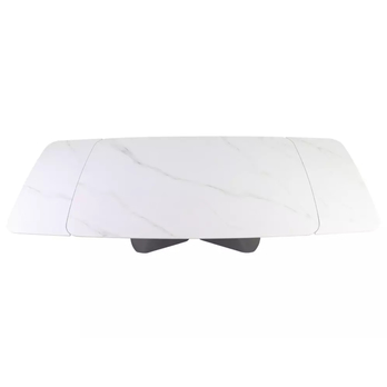 Jedálenský stôl ORMONDU biela/čierna 6