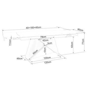 Jedálenský stôl ORMONDU čierna 7