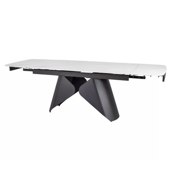 Jedálenský stôl ORMONDU biela/čierna 2